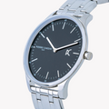 Pierre Cardin Men's Silver Stainless Steel Watch, Black Dial | Cba.4010