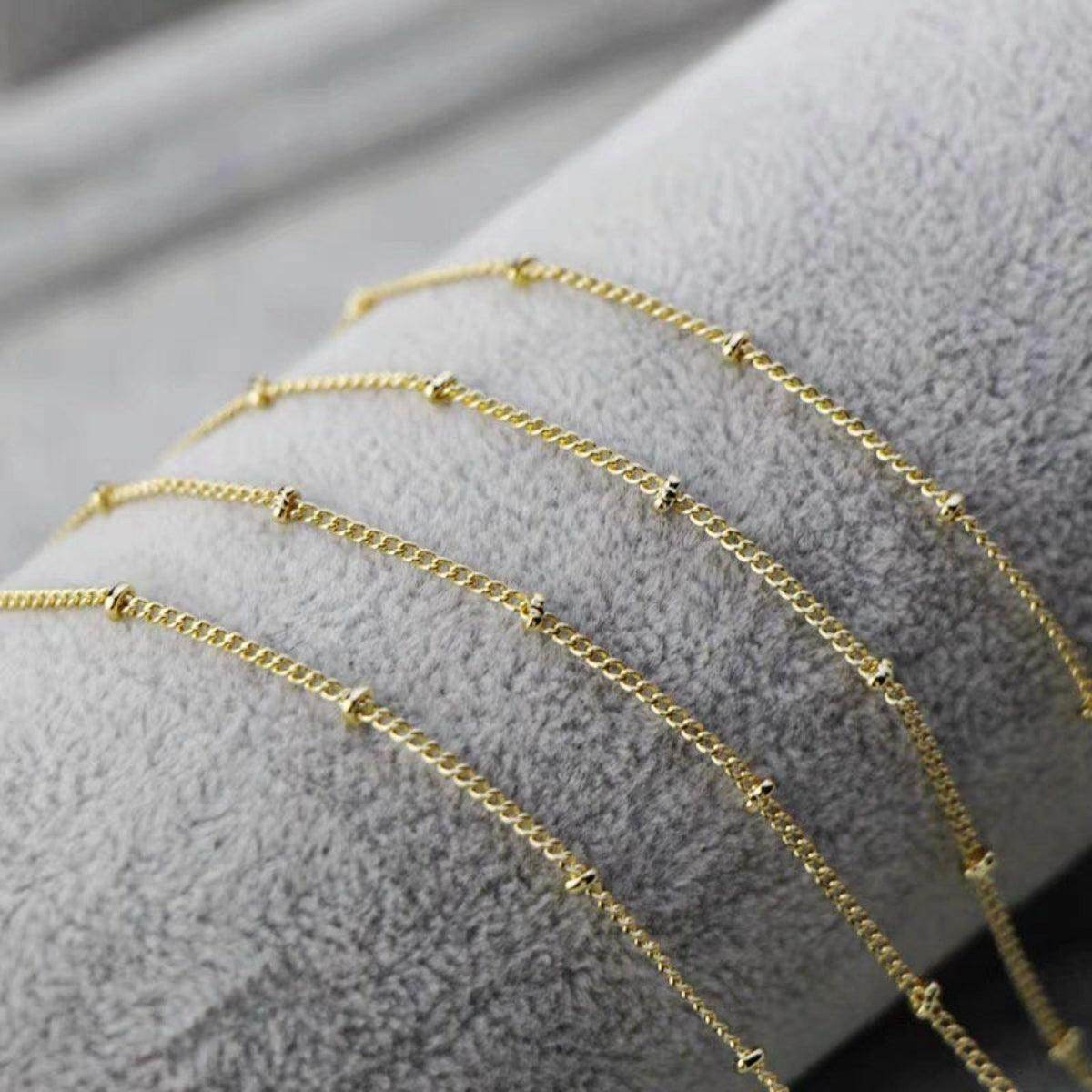 Gold-Plated Bubble Initial Necklace for Personalized Style