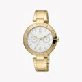 Esprit Women's Gold Stainless Steel Watch, Silver Dial | ES1L286M0065