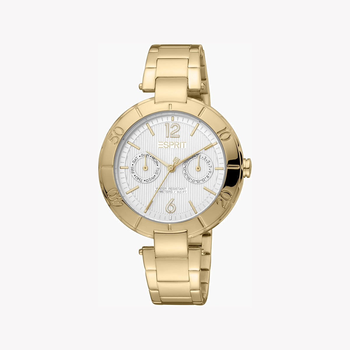 Esprit Women's Gold Stainless Steel Watch, Silver Dial | ES1L286M0065