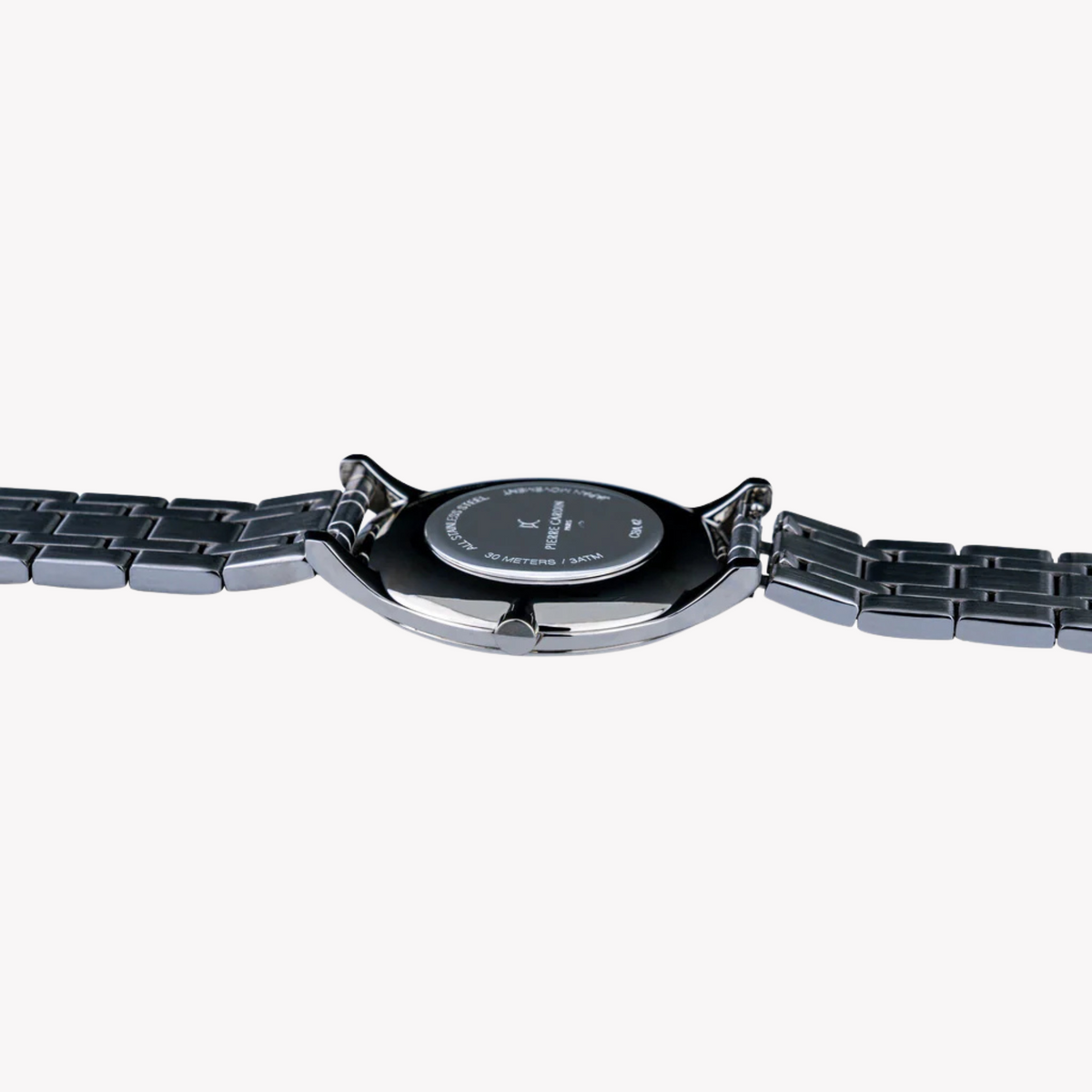 Pierre Cardin Men's Silver Stainless Steel Watch, Black Dial | Cba.4010