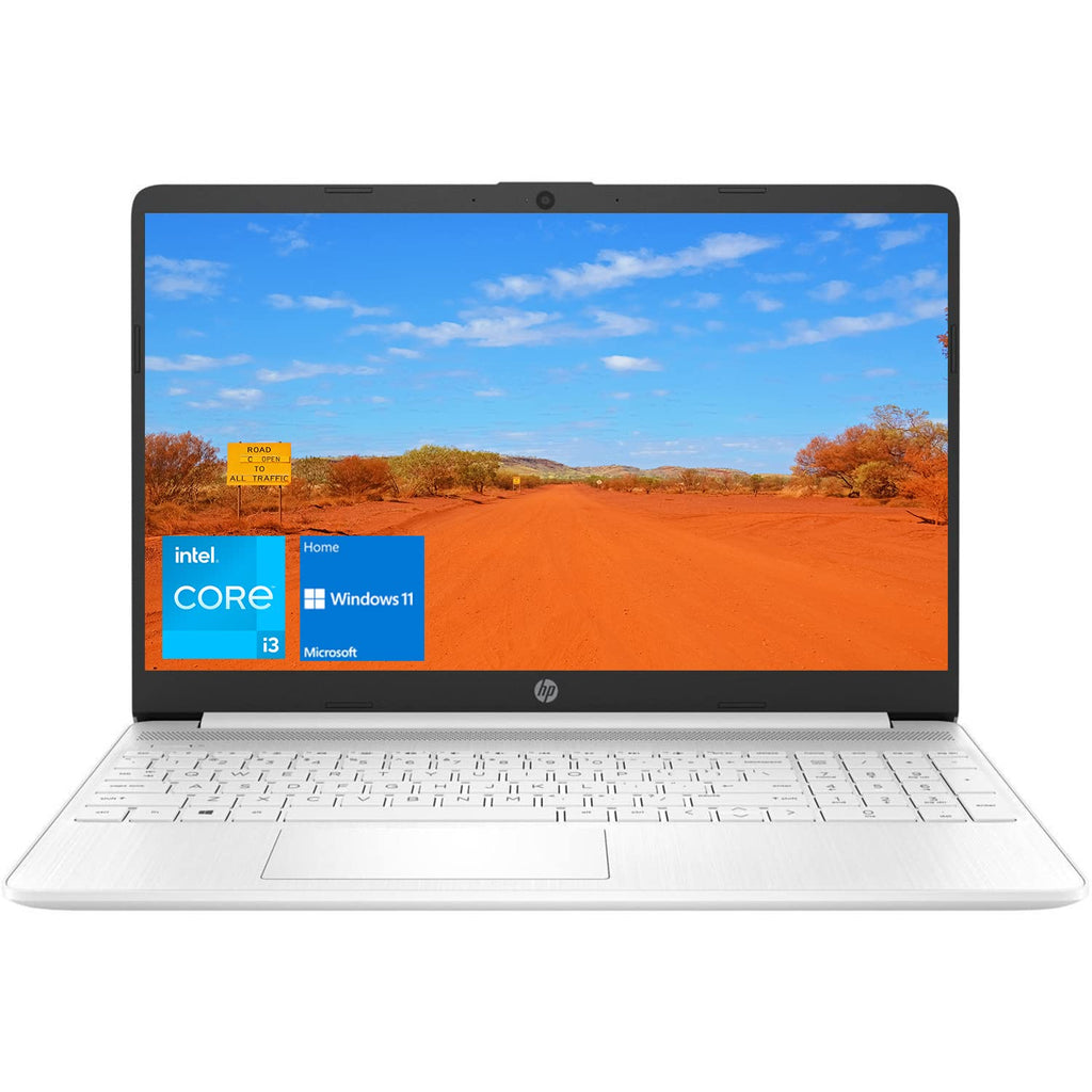 HP 15 Notebook Laptop 15.6" HD Screen Intel Core i3-1115G4 Processor 8GB RAM 256GB SSD Webcam Wi-Fi HDMI Windows 11 Home White