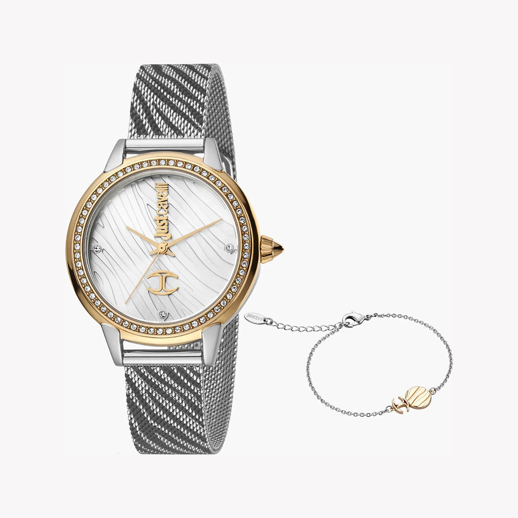 Just Cavalli Women's Silver Watch, Silver Dial | Jc1l146m0085
