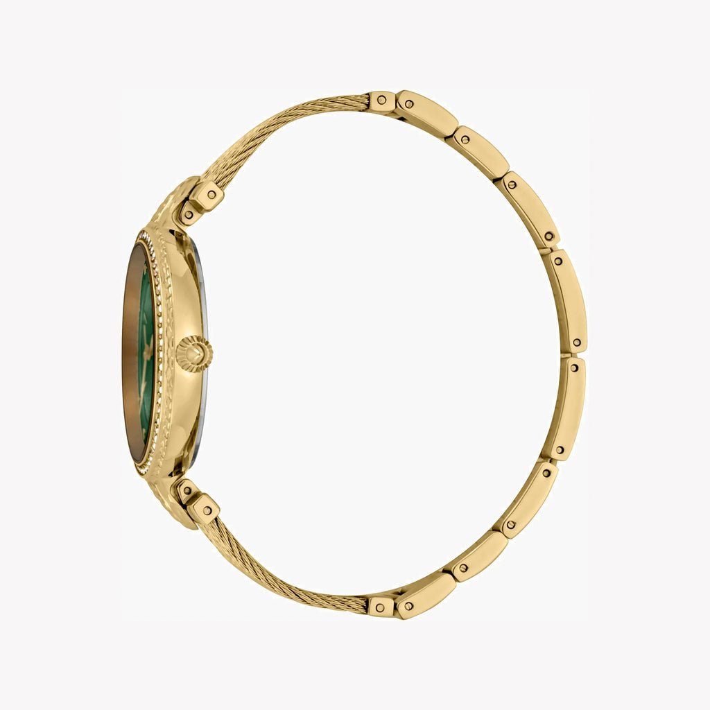 Just Cavalli Women's Gold Watch, Green Mother Of Pearls Dial | Jc1l169m0035