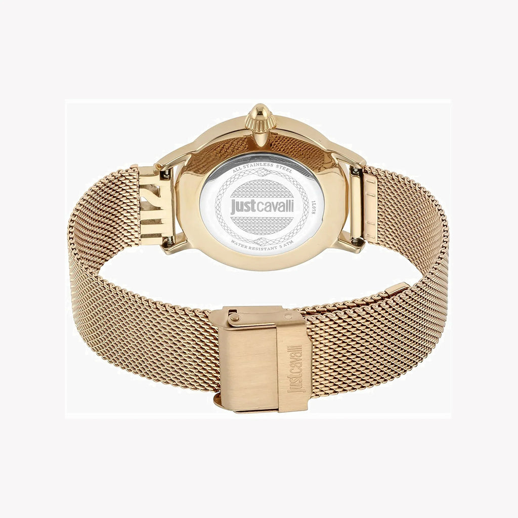 Just Cavalli Women's Rose Gold Watch, Silver Dial | Jc1l078m0075
