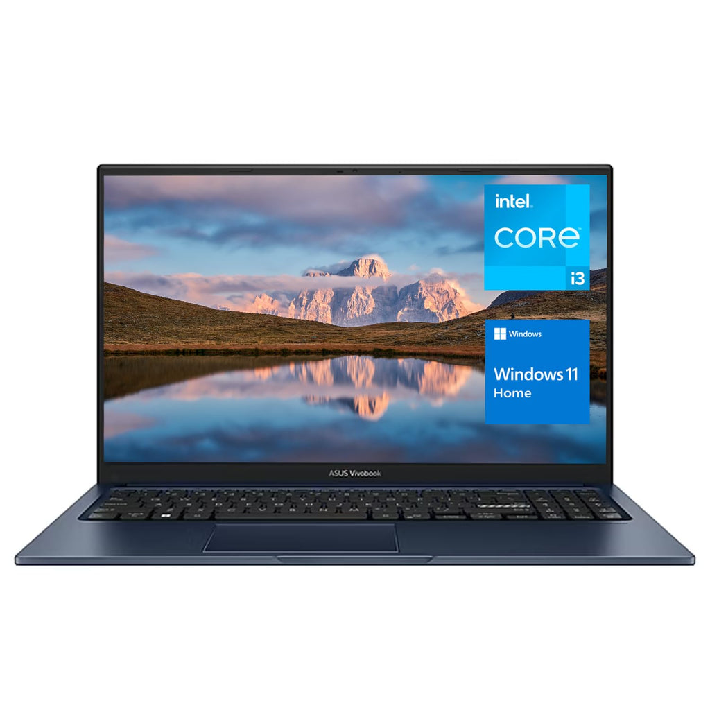 ASUS Vivobook Laptop 15.6" FHD Display 12th Gen Intel Core i3-1215U Processor 8GB RAM 256GB SSD Webcam Numeric Keypad HDMI Wi-Fi Windows 11 Home Blue