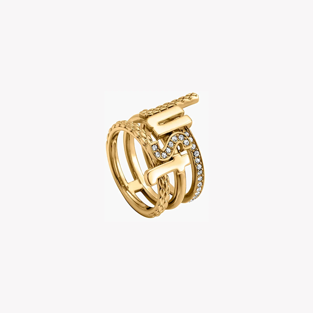 Just Cavalli Women's Gold Brass Ring, Gold | Jcrg00290206