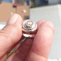 Natural Opal Silver Ring, Minimalist Ring, Sterling Silver Ring, round shaped Opal, Opal silver ring, Size 9