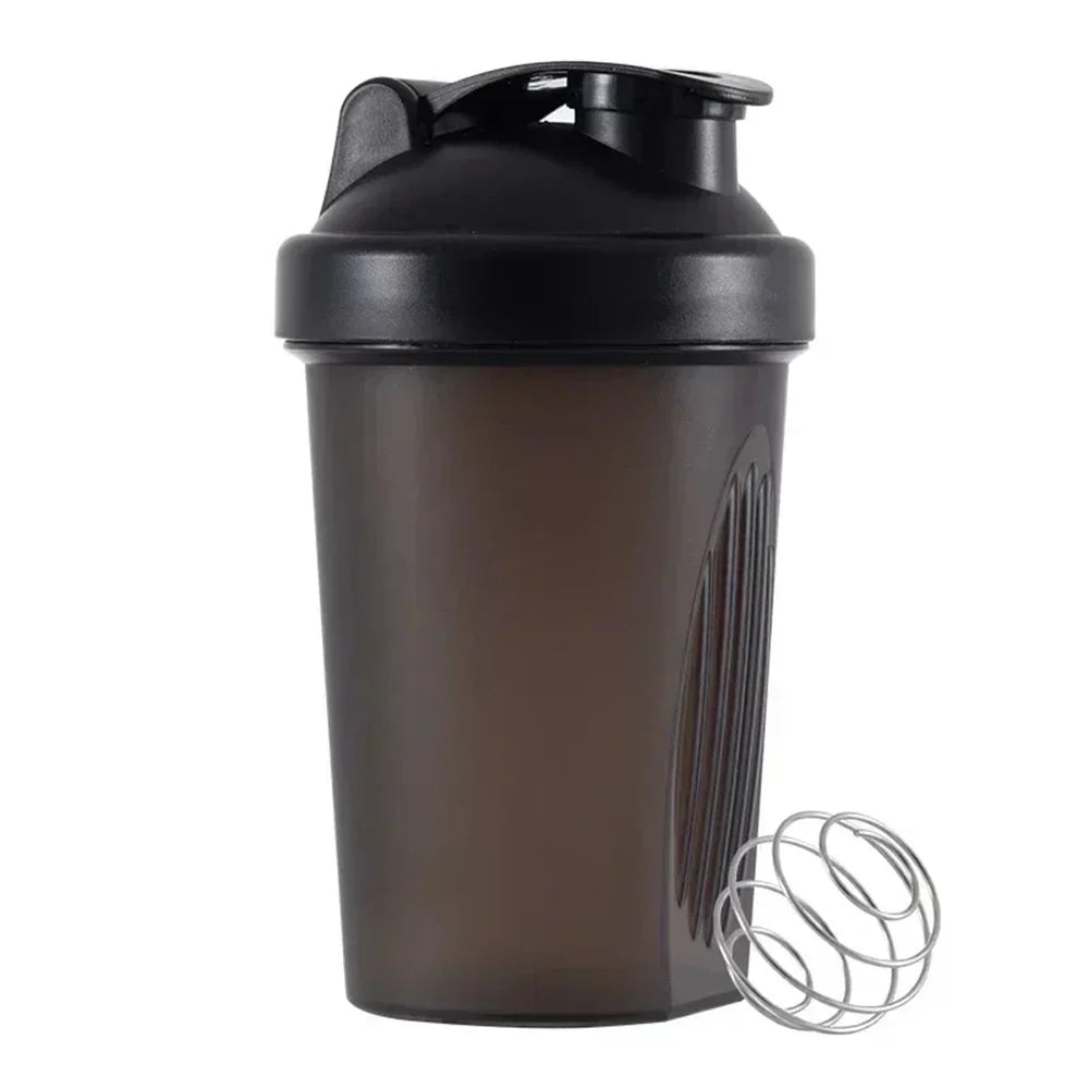 400ml Shaker Bottle with Mixing Ball Black