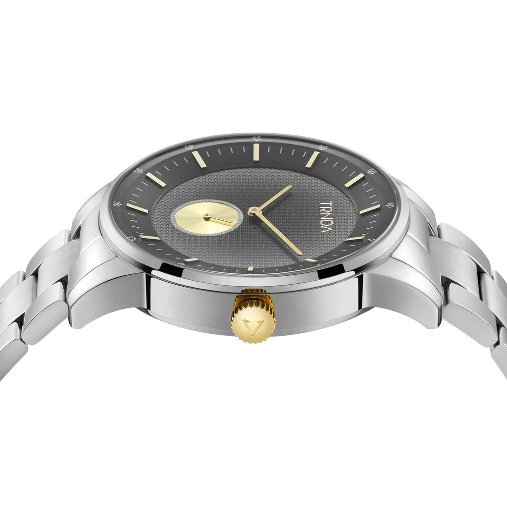 Trnda Men's Stainless Steel Watch, Gradient Gray Dial | Trn-Ss43g