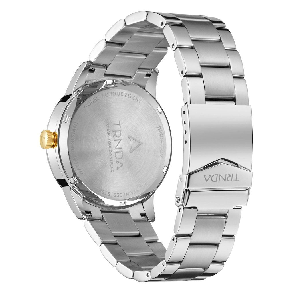 Trnda Men's Stainless Steel Watch, Gradient Gray Dial | Trn-Ss43g