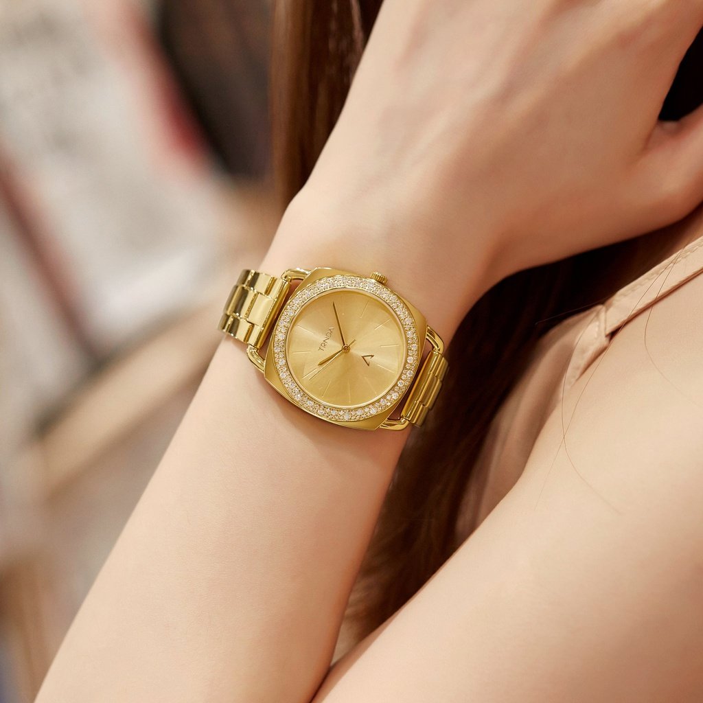 Trnda Women's Gold Stainless Steel Watch, Gold Dial | Trnda35.8