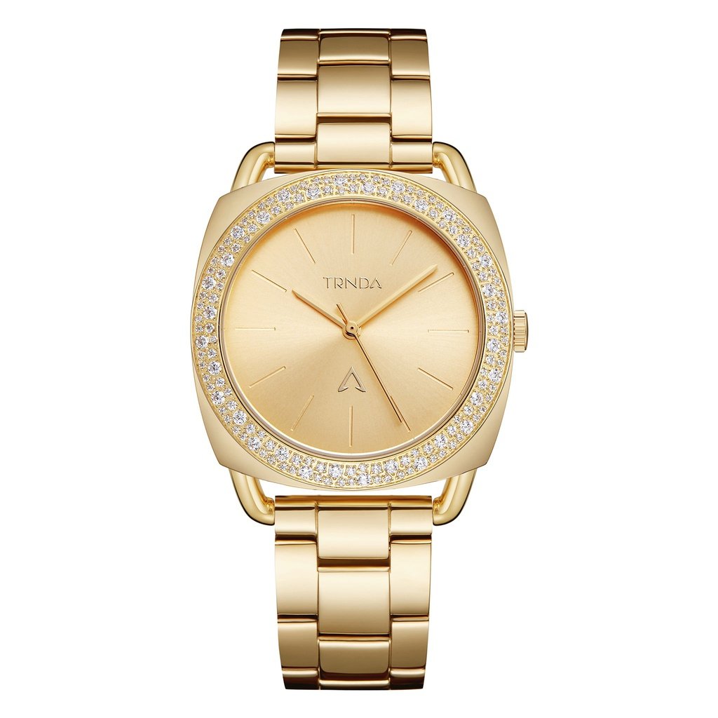 Trnda Women's Gold Stainless Steel Watch, Gold Dial | Trnda35.8