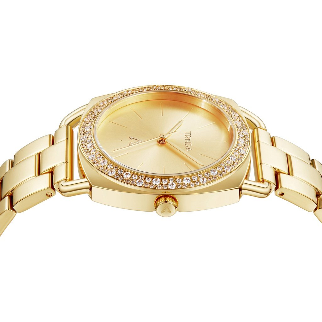 Trnda Women's Gold Stainless Steel Watch, Gold Dial | Trnda35.8