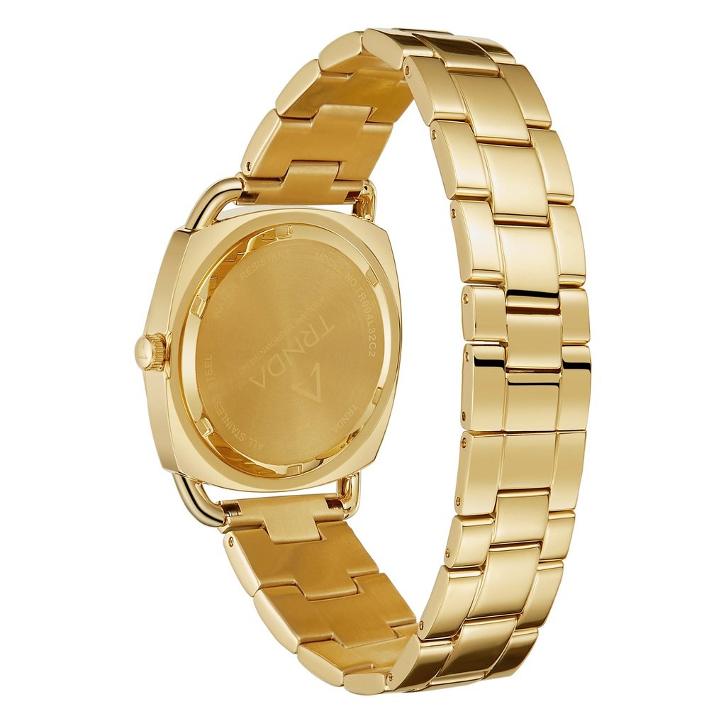 Trnda Women's Gold Stainless Steel Watch, Gold Dial | Trnda35.8