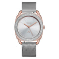Trnda Women's Rose Gold Stainless Steel Watch, Silver Dial | Trnda-001-0