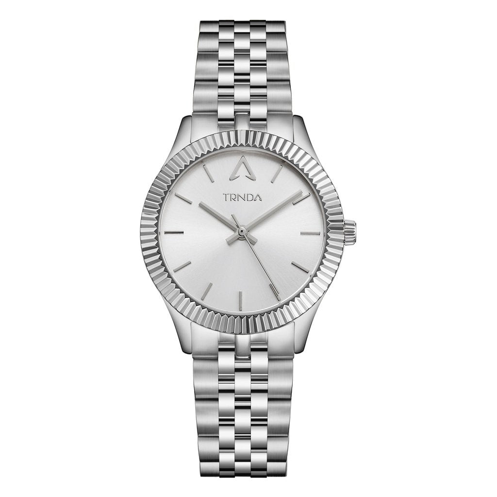 Trnda Women's Stainless Steel Watch, Silver Dial | Tr32mmss