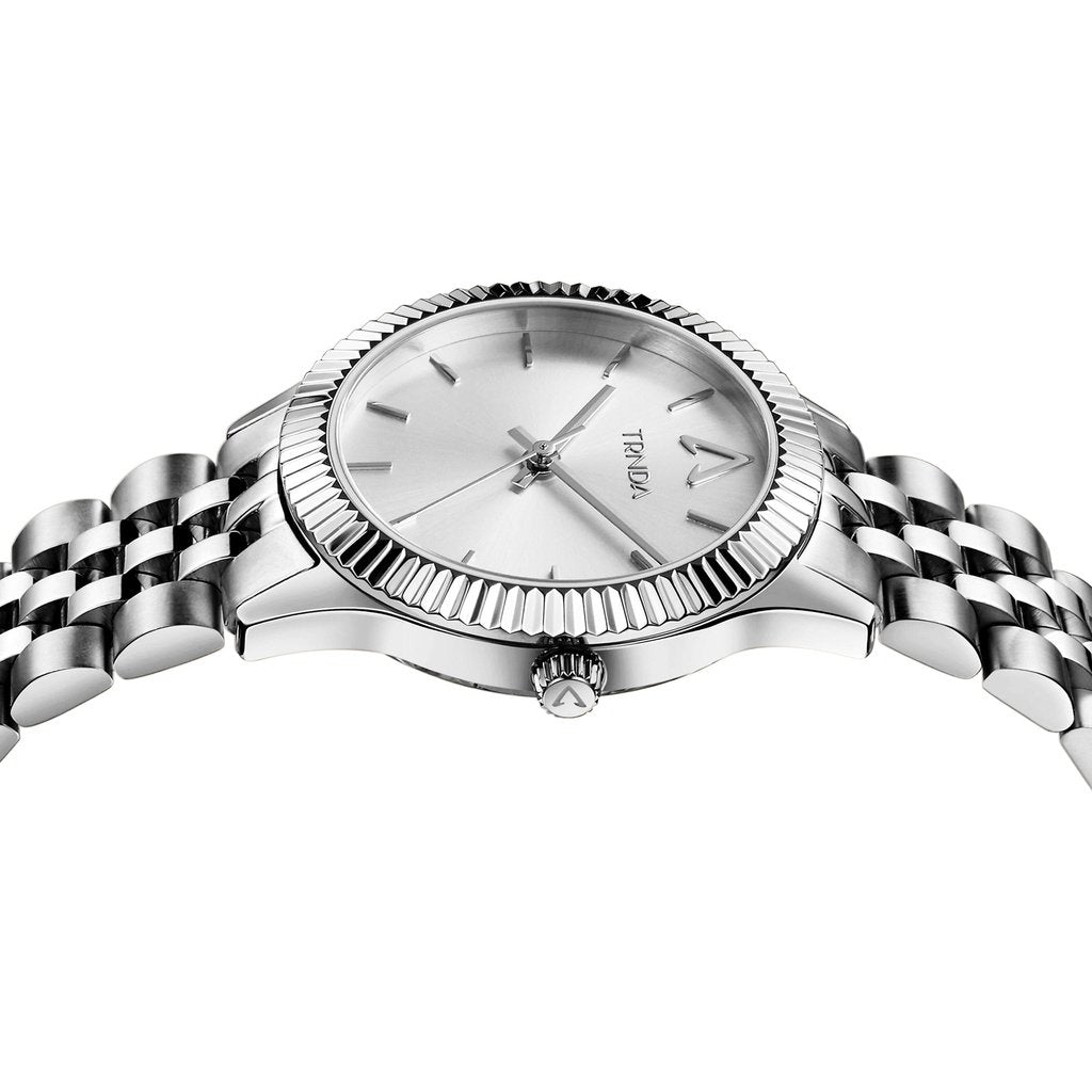 Trnda Women's Stainless Steel Watch, Silver Dial | Tr32mmss