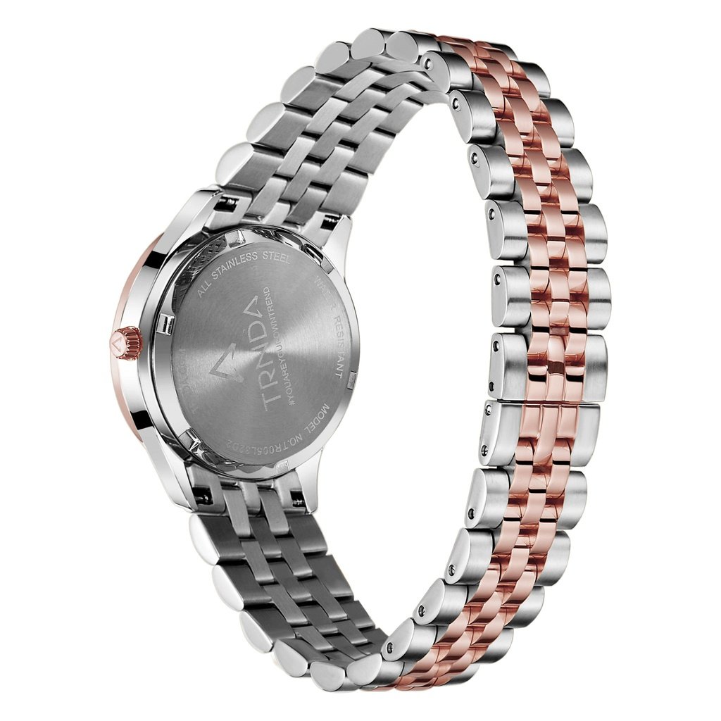 Trnda Women's Stainless Steel Watch, Silver & Rose Gold | Trnda32mm