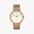 Timex Women's Rose Gold Watch, Off White Dial | Tw2r26400