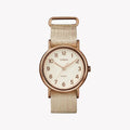 Timex Women's Pink Fabric Watch, Off White Dial | Tw2r92400