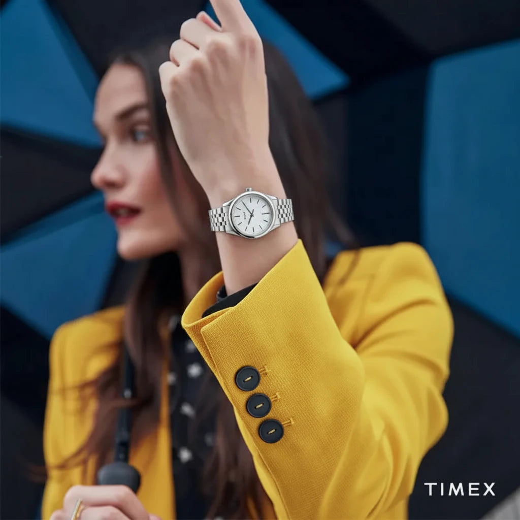 Timex Women's 2t Stainless Steel Watch, Silver Dial | Tw2t87000