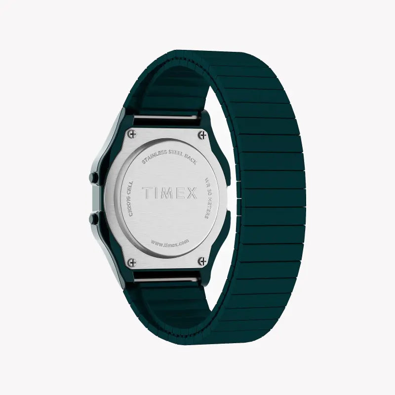 Timex Unisex Blue Resin & Stainless Steel Watch, Digital Dial | Tw2u93800