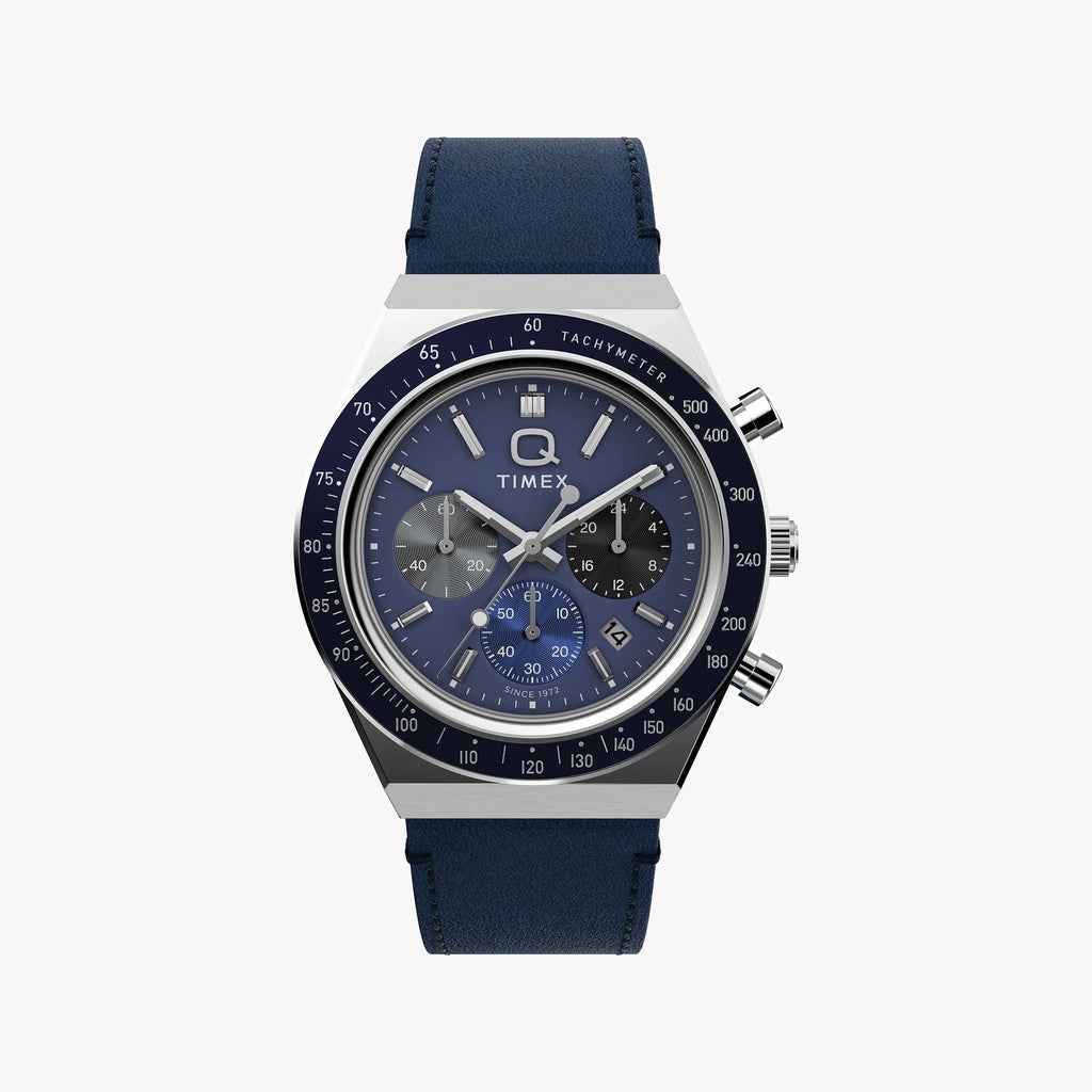 Q Timex Chronograph 40mm Strap Watch TW2Y36100 | Stylish Sporty Timepiece