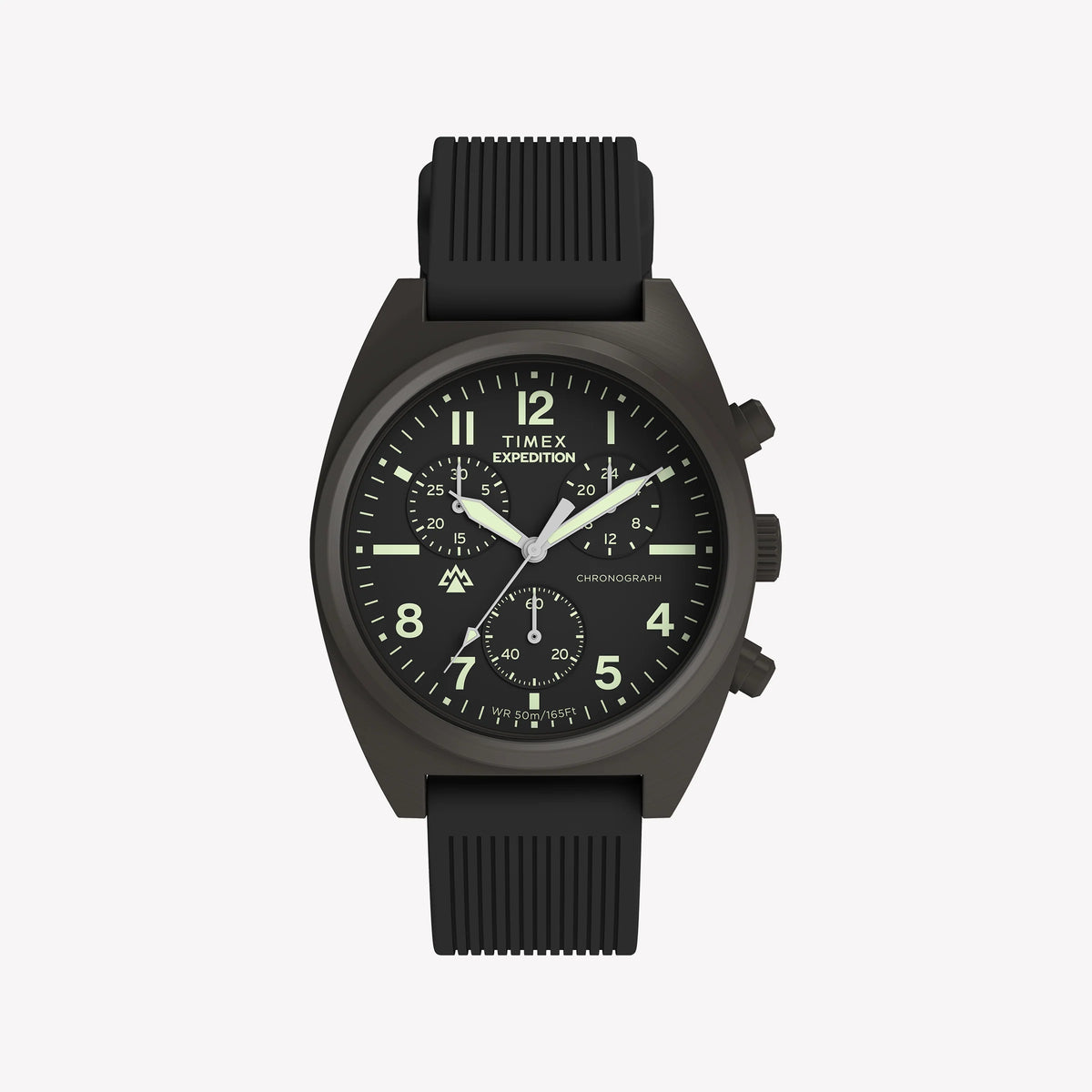 Timex Men's Gunmetal SS, Black Silicone | TW2Y61000