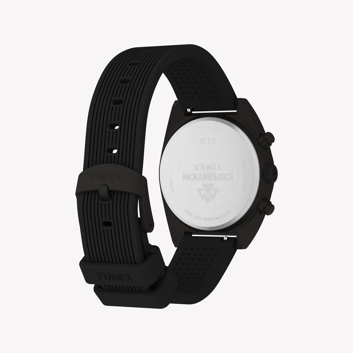 Timex Men's Gunmetal SS, Black Silicone | TW2Y61000