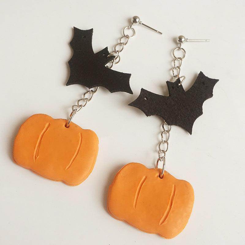 Halloween Theme Dangle Earrings in Gothic Style Design