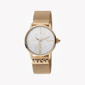 Just Cavalli Women's Rose Gold Watch, Silver Dial | Jc1l078m0075