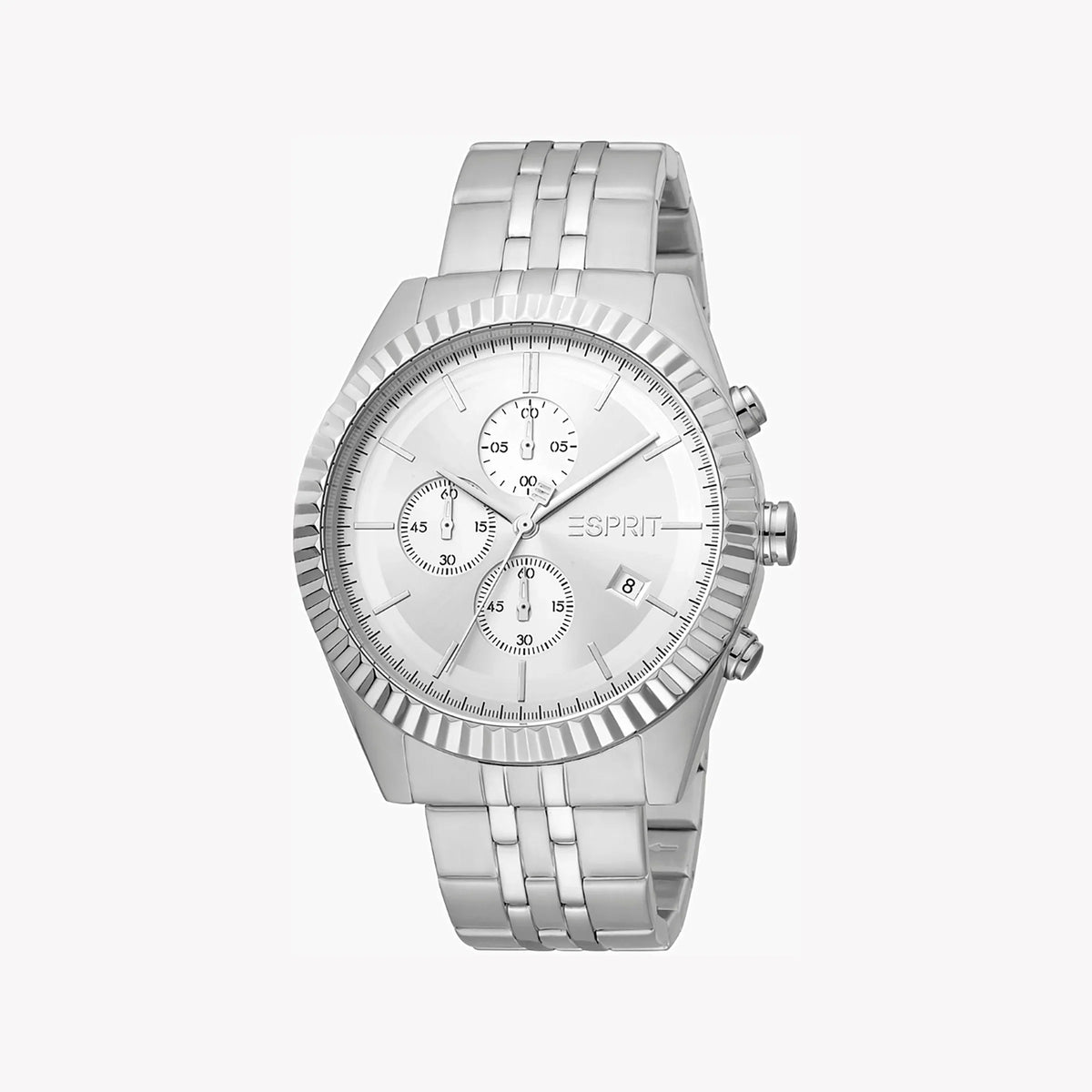 Esprit Men's Silver Stainless Steel Watch, Silver Dial | Es1g052m0045-0