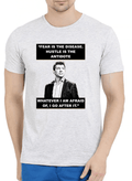 Fear Disease Half Sleeves Melange T-shirt