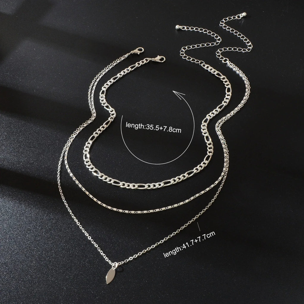 3pcs Boho Multi-Layer Choker Collar Drop Charm Bib Necklace Jewellery Party Gift