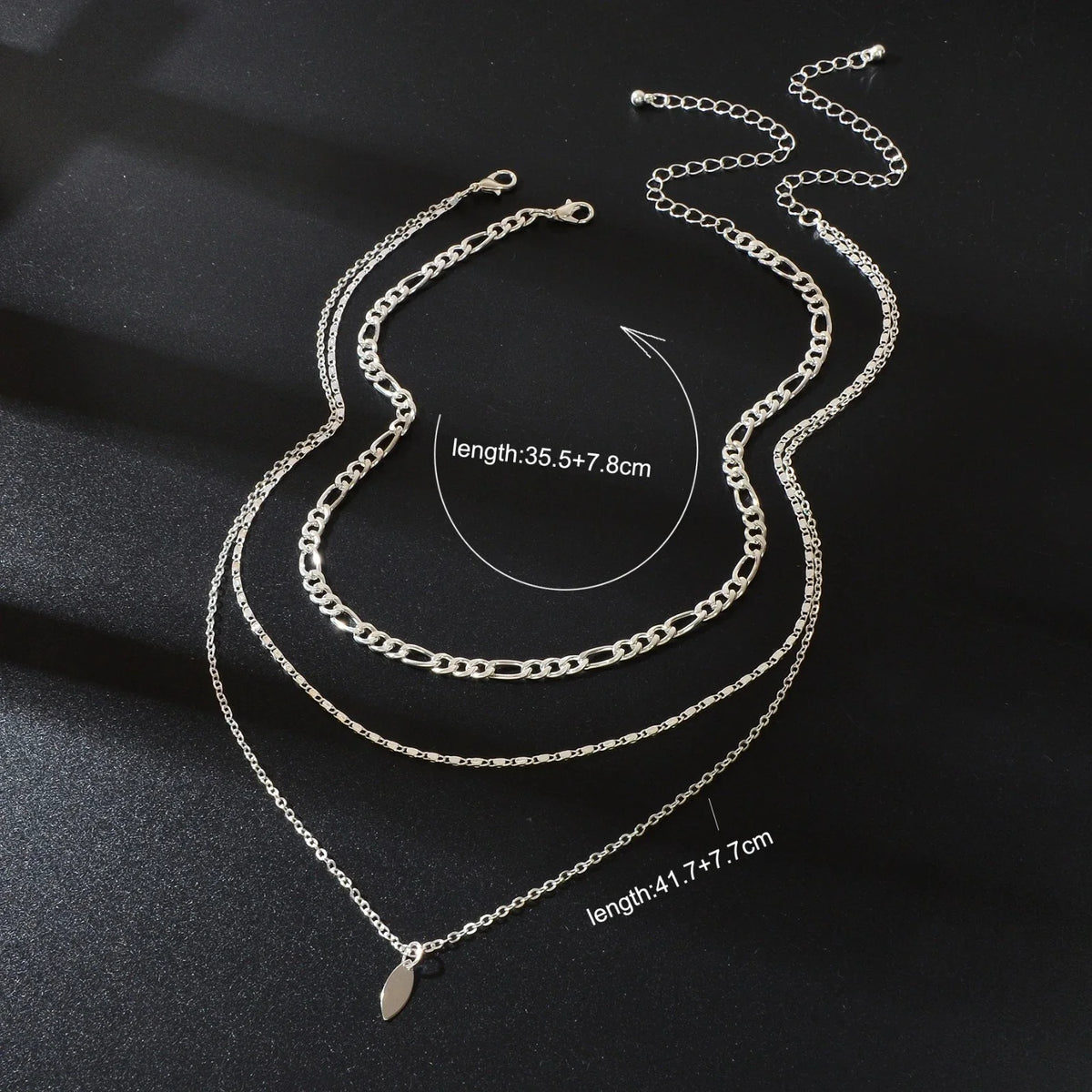 3pcs Boho Multi-Layer Choker Collar Drop Charm Bib Necklace Jewellery Party Gift