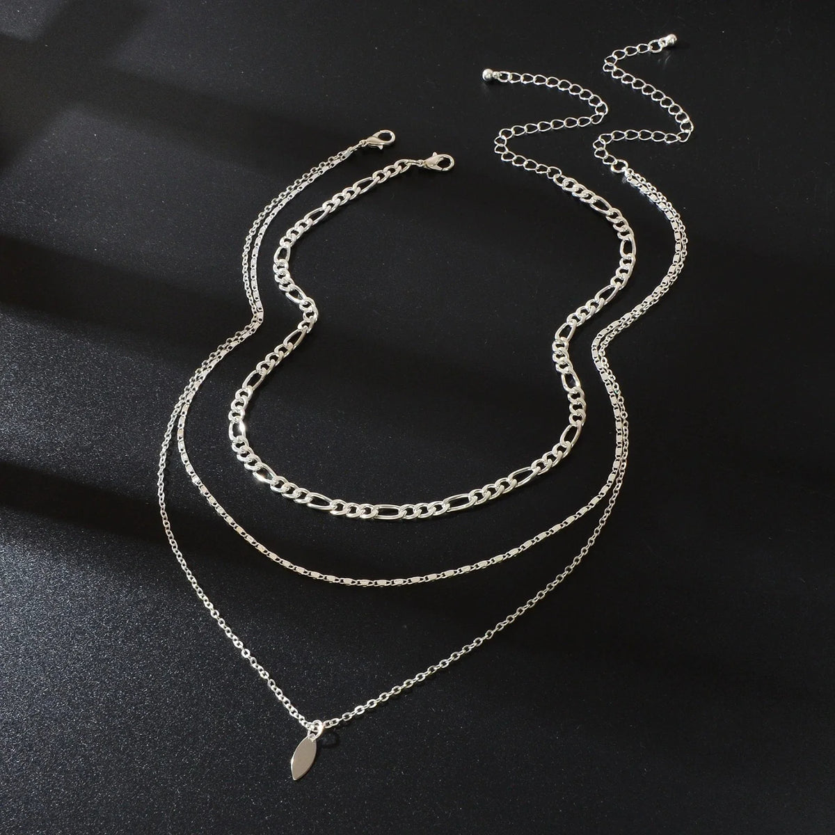 3pcs Boho Multi-Layer Choker Collar Drop Charm Bib Necklace Jewellery Party Gift